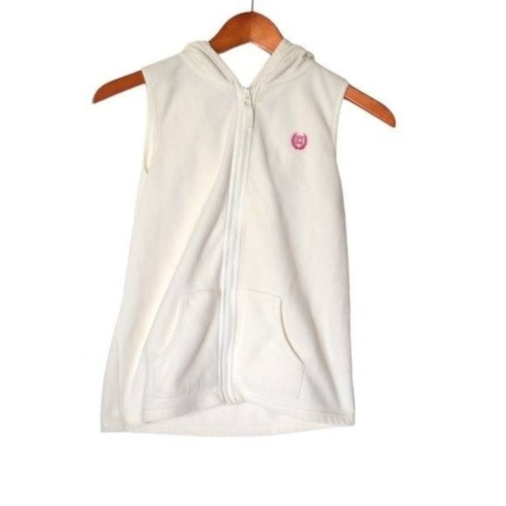 Chaps Hooded Fleece‎ Vest Girls Size 12 14 Years